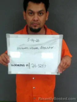 Mugshot of Edenilson Alexander Hernandez-Villalobos booked in Sebastian County, Arkansas on May 14, 2026