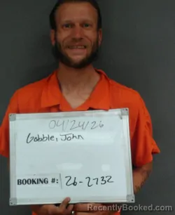 Mugshot of John Trevor Gobble booked in Sebastian County, Arkansas on May 14, 2026