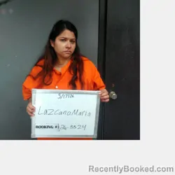 Mugshot of Maria Guadalupe Lazcano booked in Sebastian County, Arkansas on May 17, 2026