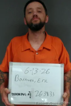 Mugshot of ERIC WAYNE BARNWELL booked in Sebastian County, Arkansas on June 13, 2026