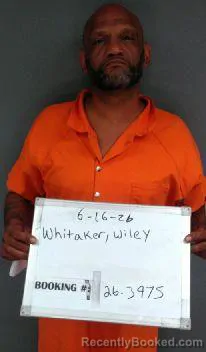 Mugshot of Wiley Whitaker booked in Sebastian County, Arkansas on June 16, 2026