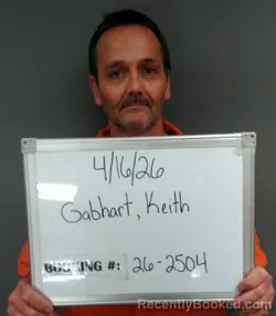 Mugshot of KEITH OWEN GABHART booked in Sebastian County, Arkansas on June 17, 2026
