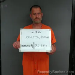 Mugshot of Herman Ray Raulston booked in Sebastian County, Arkansas on June 17, 2026