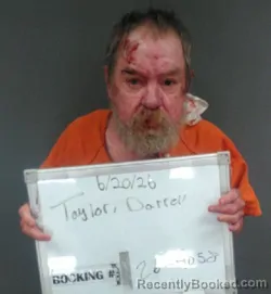 Mugshot of Darrell Vance Taylor booked in Sebastian County, Arkansas on June 20, 2026