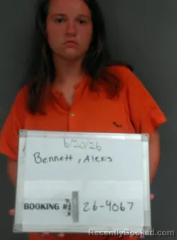 Mugshot of Alexis Bennett booked in Sebastian County, Arkansas on June 20, 2026