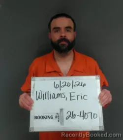 Mugshot of Eric Donovan Williams booked in Sebastian County, Arkansas on June 20, 2026