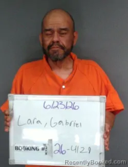 Mugshot of Gabriel Lara booked in Sebastian County, Arkansas on June 22, 2026