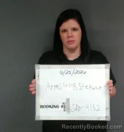 Mugshot of Stephanie Darlene Armstrong booked in Sebastian County, Arkansas on June 23, 2026