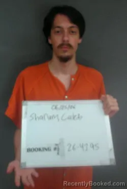 Mugshot of Caleb Sharum booked in Sebastian County, Arkansas on June 24, 2026