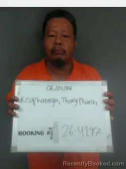 Mugshot of Thongphanh Phanh Keophannga booked in Sebastian County, Arkansas on June 24, 2026