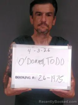 Mugshot of Todd Berkley O'Donnell booked in Sebastian County, Arkansas on June 25, 2026