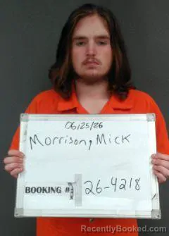 Mugshot of Mick Wayne Morrison booked in Sebastian County, Arkansas on June 25, 2026