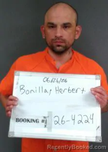 Mugshot of HERBERT OMAR Second BONILLA booked in Sebastian County, Arkansas on June 26, 2026