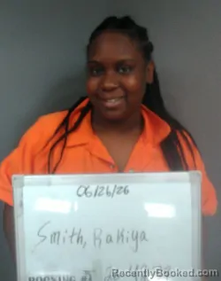 Mugshot of Rakiya Rasean Smith booked in Sebastian County, Arkansas on June 26, 2026