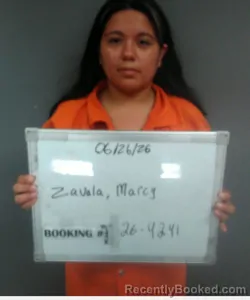 Mugshot of Marcy Guadalupe Zavala booked in Sebastian County, Arkansas on June 26, 2026