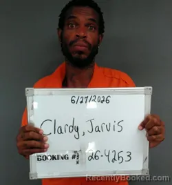 Mugshot of JARVIS ORLANDO CLARDY booked in Sebastian County, Arkansas on June 27, 2026