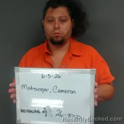 Mugshot of Cameron RAY Motsinger booked in Sebastian County, Arkansas on June 27, 2026