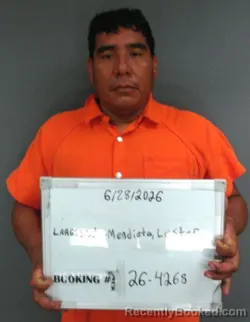 Mugshot of Lester Alfredo Largaespada-Mendieta booked in Sebastian County, Arkansas on June 27, 2026