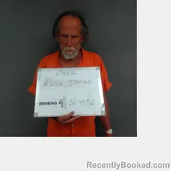 Mugshot of James Samuel Rusk booked in Sebastian County, Arkansas on July 1, 2026