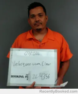 Mugshot of Elmer Velasquez-Licona booked in Sebastian County, Arkansas on July 1, 2026