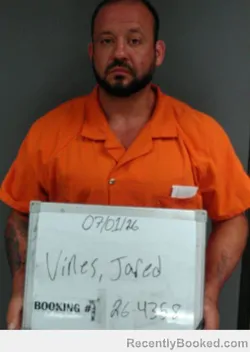 Mugshot of Jared Michael Vines booked in Sebastian County, Arkansas on July 1, 2026
