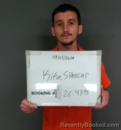 Mugshot of Spencer Nolan Kite booked in Sebastian County, Arkansas on July 2, 2026