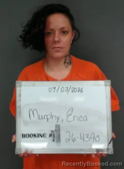 Mugshot of ERICA LEE MURPHY booked in Sebastian County, Arkansas on July 3, 2026