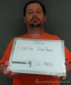 Mugshot of Jonathan L Quinton booked in Sebastian County, Arkansas on July 3, 2026