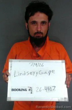 Mugshot of GAGE WESLEY LINDSEY booked in Sebastian County, Arkansas on July 4, 2026
