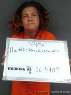 Mugshot of CASSONDRA EVELYN HUDDLESON booked in Sebastian County, Arkansas on July 4, 2026