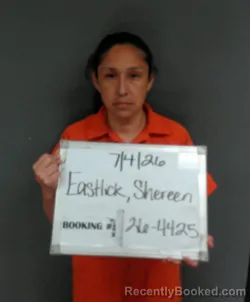 Mugshot of Shereen Galvan Eastlick booked in Sebastian County, Arkansas on July 4, 2026