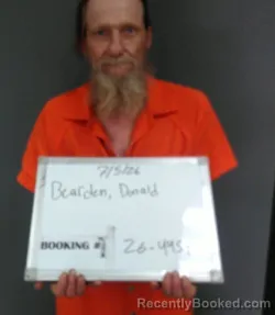 Mugshot of Donald Ray Bearden booked in Sebastian County, Arkansas on July 5, 2026