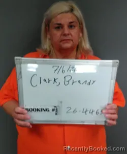 Mugshot of Brandy Necoal Clark booked in Sebastian County, Arkansas on July 6, 2026