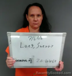 Mugshot of Sherry Lynn Long booked in Sebastian County, Arkansas on July 6, 2026