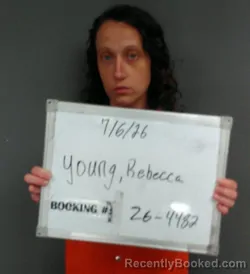 Mugshot of Rebecca Ann Young booked in Sebastian County, Arkansas on July 6, 2026