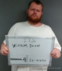 Mugshot of DANTE LEE WILLHITE booked in Sebastian County, Arkansas on July 7, 2026
