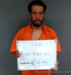 Mugshot of Jose Reyes-Perez booked in Sebastian County, Arkansas on July 7, 2026
