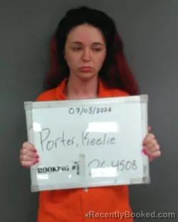 Mugshot of Keelie Brooke Porter booked in Sebastian County, Arkansas on July 7, 2026