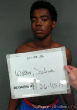 Mugshot of Julius Dashard Walker booked in Sebastian County, Arkansas on July 8, 2026