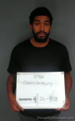 Mugshot of Anthony Douglas Casey booked in Sebastian County, Arkansas on July 9, 2026