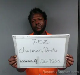 Mugshot of DEXTER LEWIS CHATMAN booked in Sebastian County, Arkansas on July 10, 2026