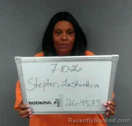 Mugshot of Lashundra Stepter booked in Sebastian County, Arkansas on July 10, 2026