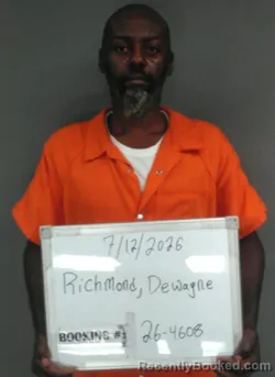 Mugshot of Dewayne Richmond booked in Sebastian County, Arkansas on July 11, 2026