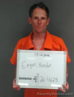 Mugshot of KENDALL WAYNE ENGEL booked in Sebastian County, Arkansas on July 12, 2026