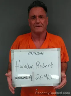Mugshot of Robert Wayne Haralson booked in Sebastian County, Arkansas on July 12, 2026