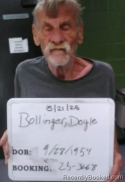 Mugshot of Doyle Wayne Bollinger booked in Sebastian County, Arkansas on July 13, 2026