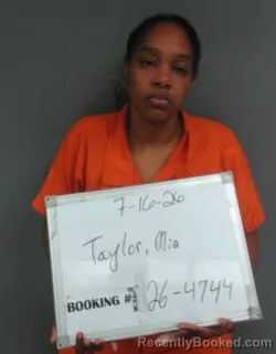 Mugshot of Mia Angelic Taylor booked in Sebastian County, Arkansas on July 16, 2026