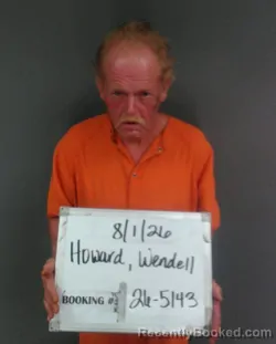 Mugshot of Wendell Ralph Howard booked in Sebastian County, Arkansas on July 31, 2026