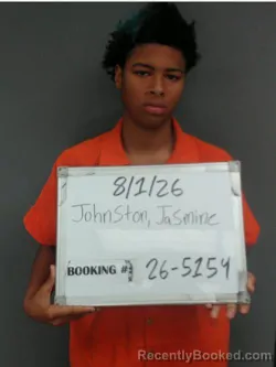 Mugshot of Jasmine Ashanti Johnston booked in Sebastian County, Arkansas on August 1, 2026