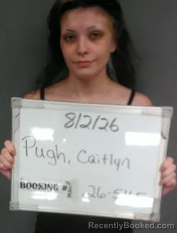 Mugshot of Caitlyn Pugh booked in Sebastian County, Arkansas on August 2, 2026